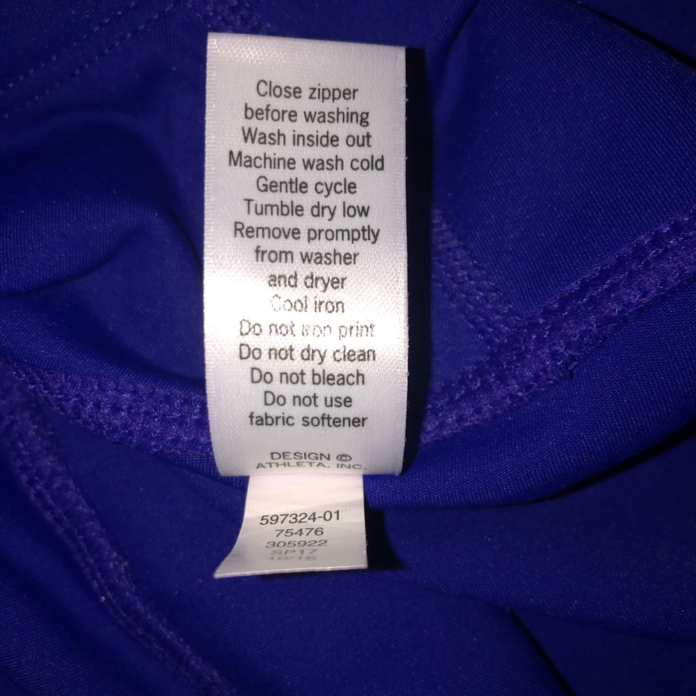 Athleta Size Large See Reflective Pattern Zip - image 6